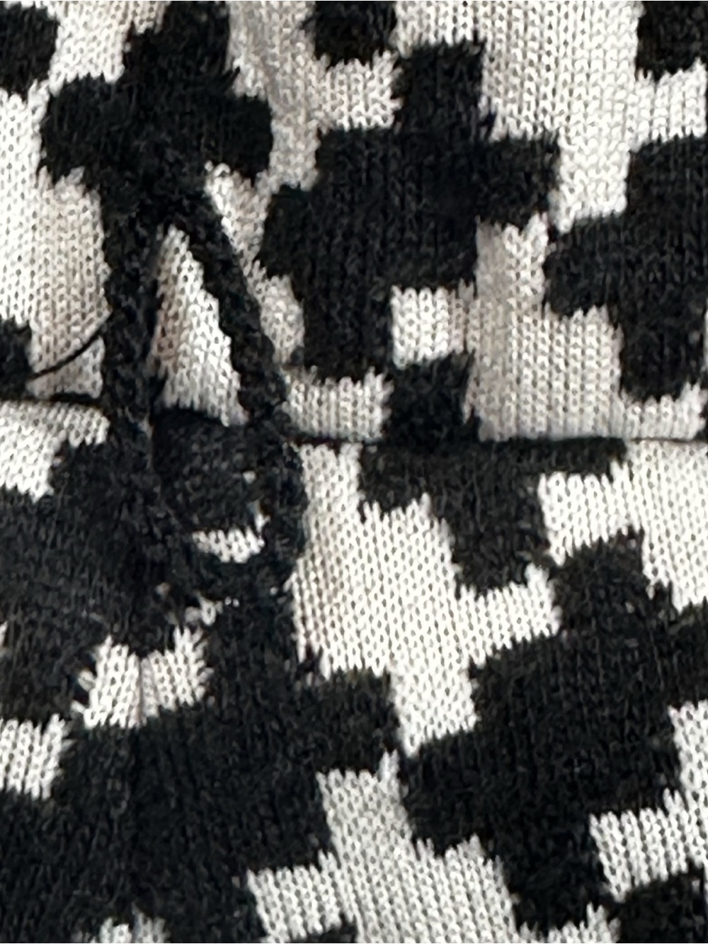 Calvin Klein Black White Houndstooth Fit & Flare Sleeveless Dress Size 14W - Picture 3 of 8